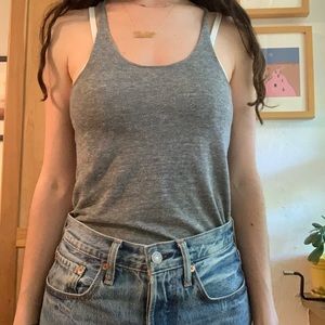 Gray racerback tank top